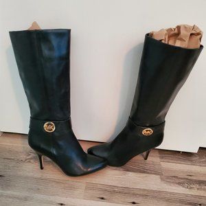 SOLD - AUTH Michael Kors Black Leather Boots sz 11